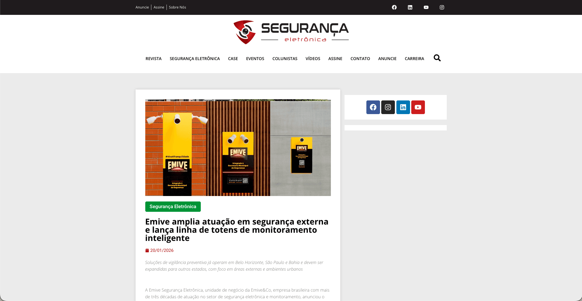 Lançamento dos Totens de Monitoramento Inteligente
